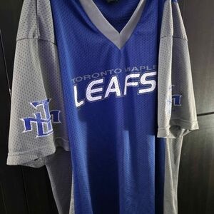 Toronto Maple Leafs Blue and Gray Pinny Style Jersey